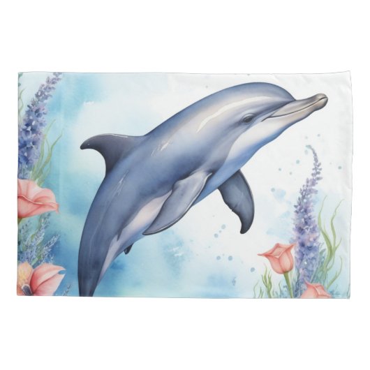 Zee Dolfijn Kussensloop (Achterkant)
