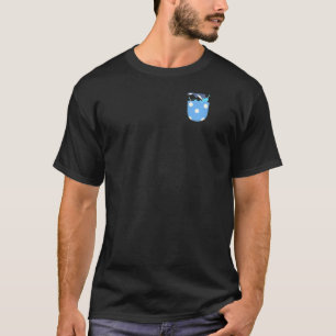 Zee Dolphin Ocean Animal Pocket Dolphin Raglan Bas T-shirt