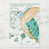 Zee Draai  Kaart wit Voedselcontainer Etiket (Enkel label)