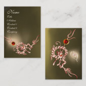 ZEE DRAGON 2 AGATE MONOGRAM grijs rood Visitekaartje (Voorkant / Achterkant)