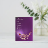 ZEE DRAGON 2 AMETHYST MONOGRAM paars wit rood Visitekaartje (Staand voorkant)