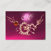 ZEE DRAGON 2 AMETHYST MONOGRAM paars wit roze Visitekaartje (Achterkant)