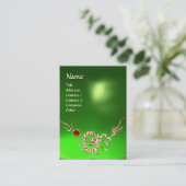 ZEE DRAGON 2 EMERALD MONOGRAM groen rood Visitekaartje (Staand voorkant)