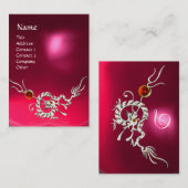 ZEE DRAGON 2 RUBY MONOGRAM blue red roze Visitekaartje (Voorkant / Achterkant)
