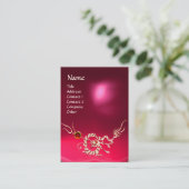 ZEE DRAGON 2 RUBY MONOGRAM blue red roze Visitekaartje (Staand voorkant)