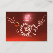 ZEE DRAGON 2 RUBY MONOGRAM blue red Visitekaartje (Achterkant)