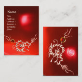 ZEE DRAGON 2 RUBY MONOGRAM blue red Visitekaartje (Voorkant / Achterkant)