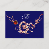 ZEE DRAGON 2 RUBY MONOGRAM white red blue Visitekaartje (Achterkant)