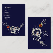 ZEE DRAGON 2 RUBY MONOGRAM white red blue Visitekaartje (Voorkant / Achterkant)