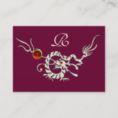 ZEE DRAGON 2 RUBY MONOGRAM white red paars Visitekaartje (Achterkant)