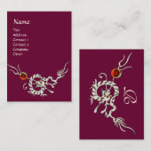 ZEE DRAGON 2 RUBY MONOGRAM white red paars Visitekaartje (Voorkant / Achterkant)