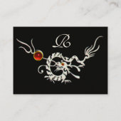 ZEE DRAGON 2 RUBY MONOGRAM zwart-wit rood Visitekaartje (Achterkant)