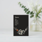 ZEE DRAGON 2 RUBY MONOGRAM zwart-wit rood Visitekaartje (Staand voorkant)