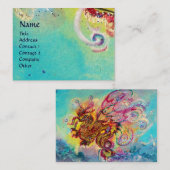 ZEE DRAGON, blauwe gele roze paars Visitekaartje (Voorkant / Achterkant)