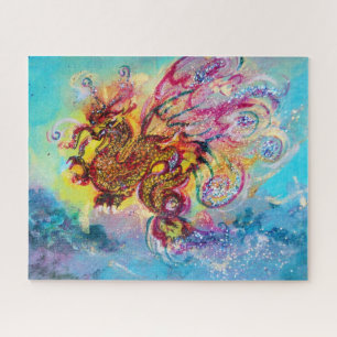 ZEE DRAGON EN BLAUWE WAVES Fantasy Legpuzzel