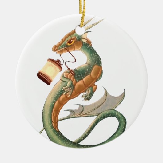 Zee Dragon Keramisch Ornament (Voorkant)