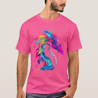 Zee Dragon Reptiel Monster Wildlife Kleurrijke Ani T-shirt