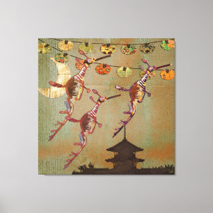 Zee Dragons Moonlight Reiscanvas Canvas Afdruk
