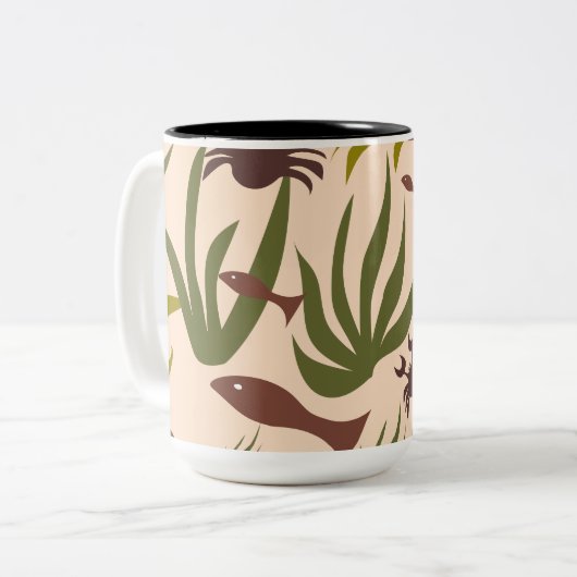 Zee Dream Vissen en Krabben Mok (Voorkant links)