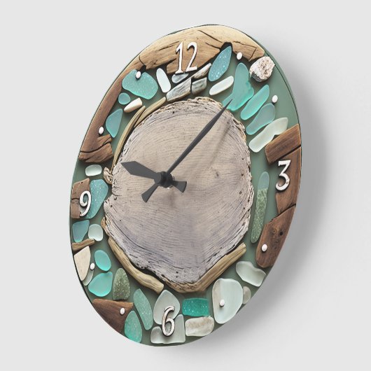 Zee driftwood Beach Square Wall klok (Hoek)