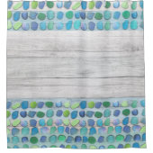 Zee driftwood douchegordijn (Voorkant)