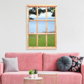 Zee en 3D-effect Uitzicht Afbeelding Canvas Afdruk (Insitu (Woonkamer))