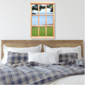 Zee en 3D-effect Uitzicht Afbeelding Canvas Afdruk (Insitu (Slaapkamer))
