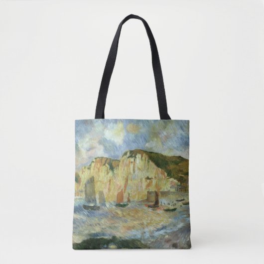 Zee en Cliffs van Pierre Renoir, Kunst Draagtas (Voorkant)