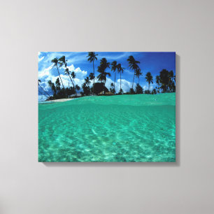 Zee en eiland, Indonesië Canvas Afdruk