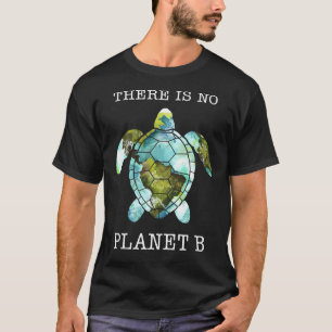 Zee en schildpad Er is geen planet B shirt voor vr