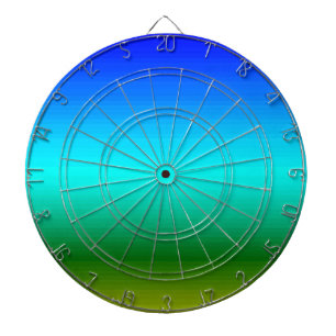 Zee en Sky Blue en Green Gradient Dartbord