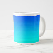 Zee en Sky Blue en Green Gradient Jumbo Mok (Voorkant rechts)