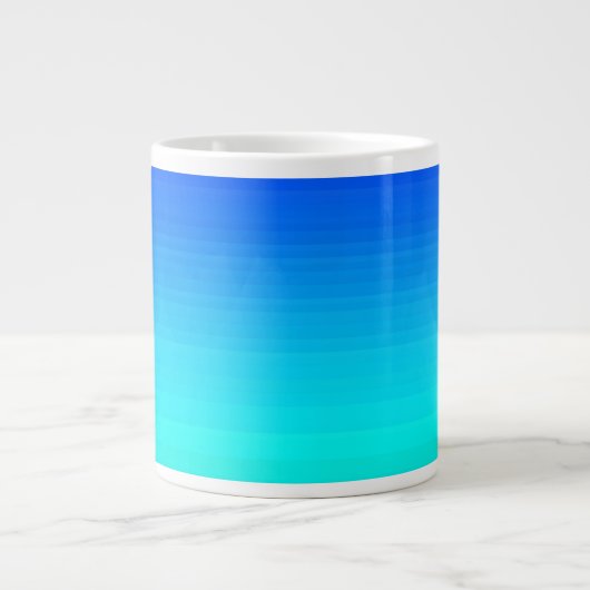 Zee en Sky Blue en Green Gradient Jumbo Mok (Voorkant)