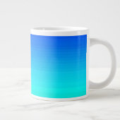Zee en Sky Blue en Green Gradient Jumbo Mok (Rechts)