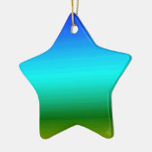 Zee en Sky Blue en Green Gradient Keramisch Ornament (Links)