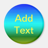 Zee en Sky Blue en Green Gradient Magneet (Voorkant)