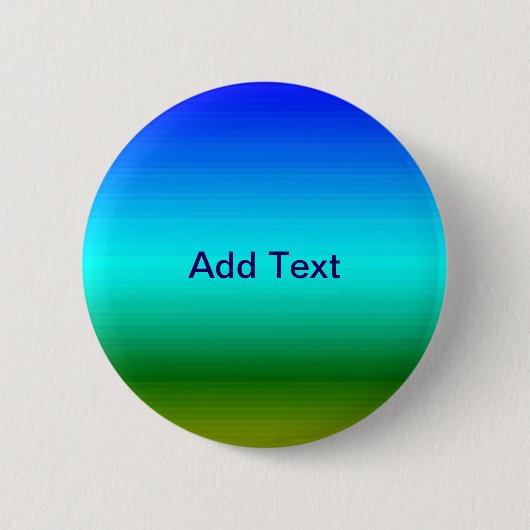 Zee en Sky Blue en Green Gradient Ronde Button 5,7 Cm (Voorkant)