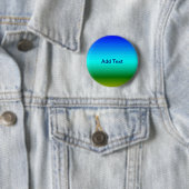 Zee en Sky Blue en Green Gradient Ronde Button 5,7 Cm (In situ)