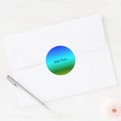 Zee en Sky Blue en Green Gradient Ronde Sticker (Envelop)