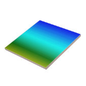 Zee en Sky Blue en Green Gradient Tegeltje (Zijkant)