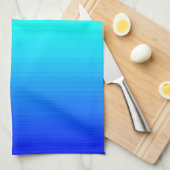 Zee en Sky Blue en Green Gradient Theedoek (Quarter Fold)