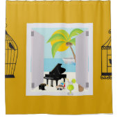 Zee en strand douchegordijn (Voorkant)
