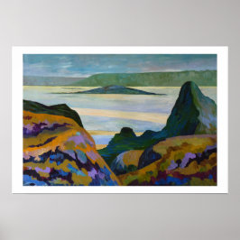 Zee en strand in Bretagne Poster