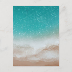 Zee en strand van boven Cool abstracte kunst Briefkaart