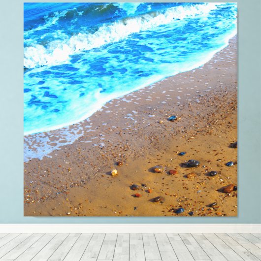 Zee en zand canvas afdruk (Insitu (Houten vloer))