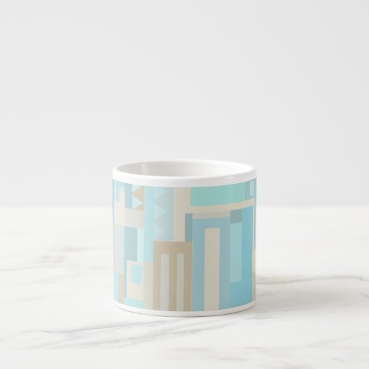 Zee en zandtinten abstract patroon espresso-mok espresso kop (Voorkant)
