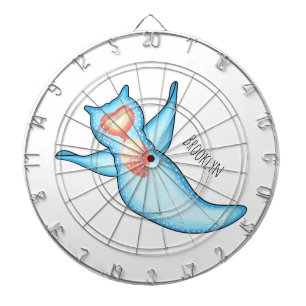 Zee engel cartoon illustratie dartbord