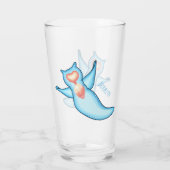 Zee engel cartoon illustratie glas (Achterkant)