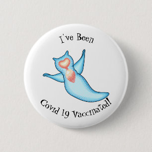 Zee engel cartoon illustratie ronde button 5,7 cm