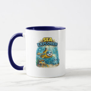 Zee Explorer Schattige Onderzeeër Koffiemok Mok